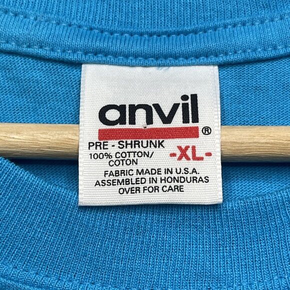 Vintage Anvil Tucson Cactus Graphic T-Shirt XL Blue 100% Cotton Casual Crewneck - Picture 3 of 5